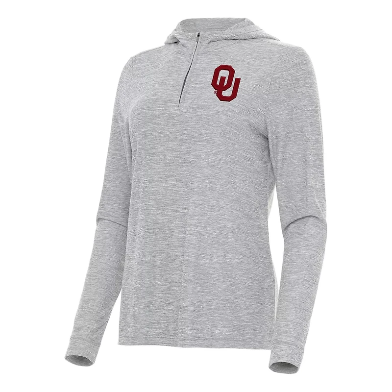 Antigua Oklahoma Sooners Daybreak Quarter-Zip Hoodie
