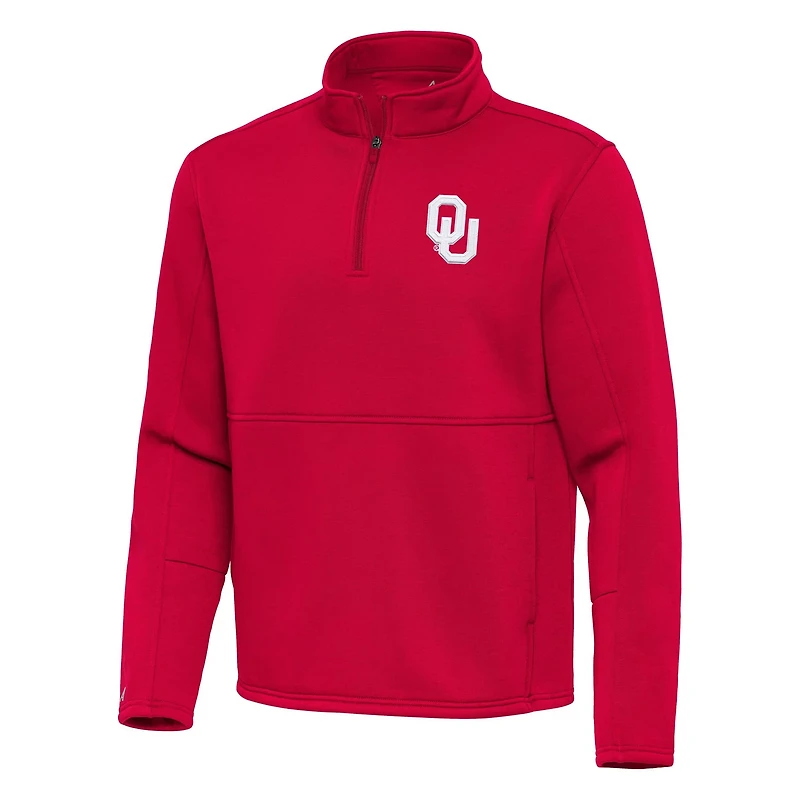 Antigua Oklahoma Sooners Twist Quarter-Zip Pullover Jacket