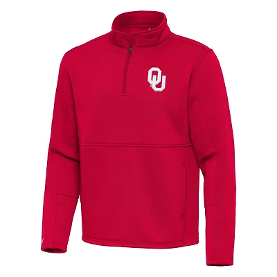 Antigua Oklahoma Sooners Twist Quarter-Zip Pullover Jacket