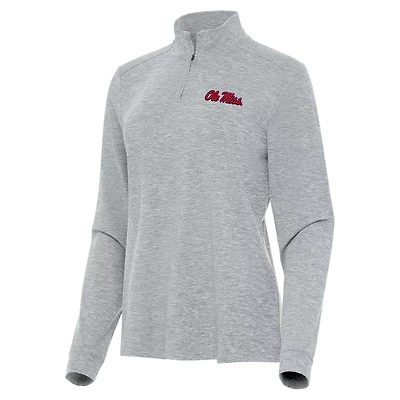 Antigua Ole Miss Rebels Mentor Long Sleeve Quarter-Zip Mock Polo
