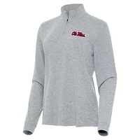 Antigua Ole Miss Rebels Mentor Long Sleeve Quarter-Zip Mock Polo