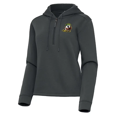 Antigua Oregon Ducks Contemporary Quarter-Zip Hoodie