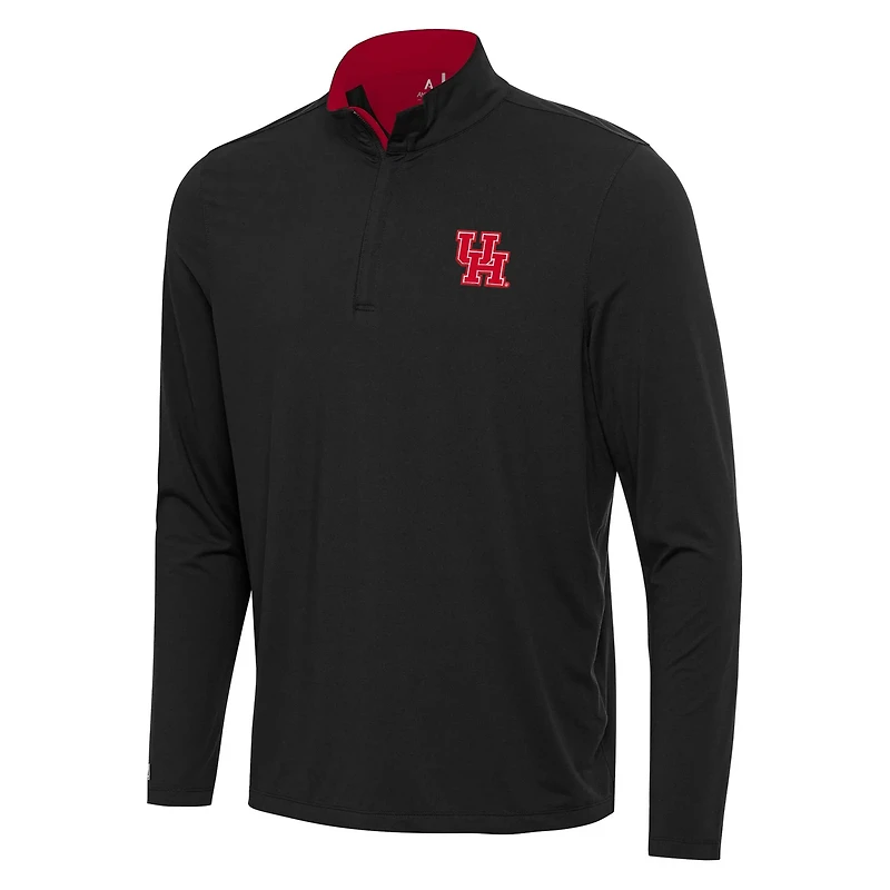 Antigua Red Houston Cougars Content Quarter-Zip Pullover Top