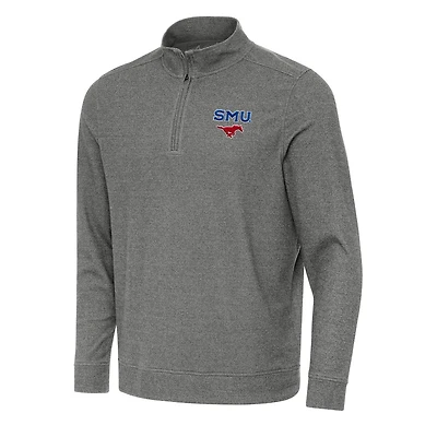 Antigua SMU Mustangs Subtle Quarter-Zip Sweatshirt