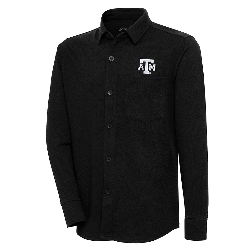 Antigua Texas AM Aggies Steamer Button-Up Shacket