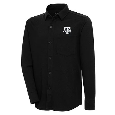 Antigua Texas AM Aggies Steamer Button-Up Shacket