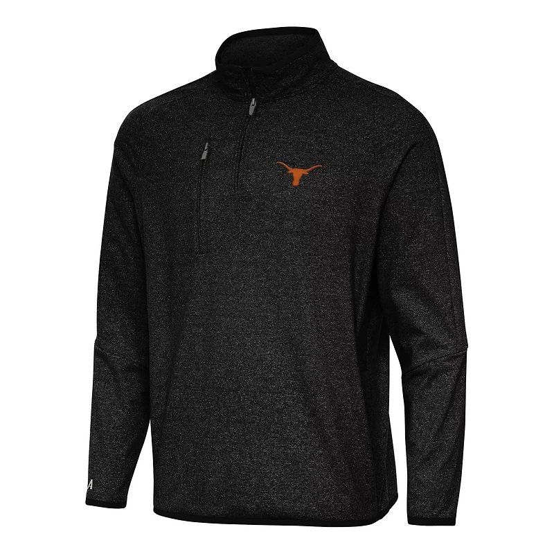 Antigua Texas Longhorns Certain Quarter-Zip Tri-Blend Sweatshirt