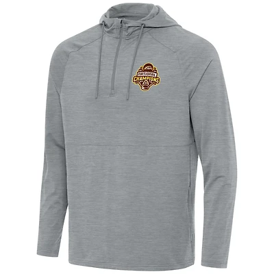 Antigua Western Michigan Broncos 2025 NCAA Frozen Four Ice Hockey National Champions Spikes Raglan Quarter-Zip Hoodie