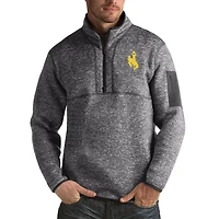 Antigua Wyoming Cowboys Fortune Big  Tall Quarter-Zip Pullover Jacket