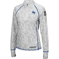 Colosseum Air Force Falcons OHT Military Appreciation Officer Arctic Camo Fitted Lightweight 1 4-Zip Jacket