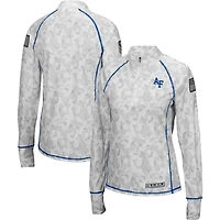 Colosseum Air Force Falcons OHT Military Appreciation Officer Arctic Camo Fitted Lightweight 1 4-Zip Jacket