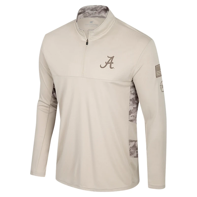 Colosseum Alabama Crimson Tide OHT Military Appreciation Quarter-Zip Jacket