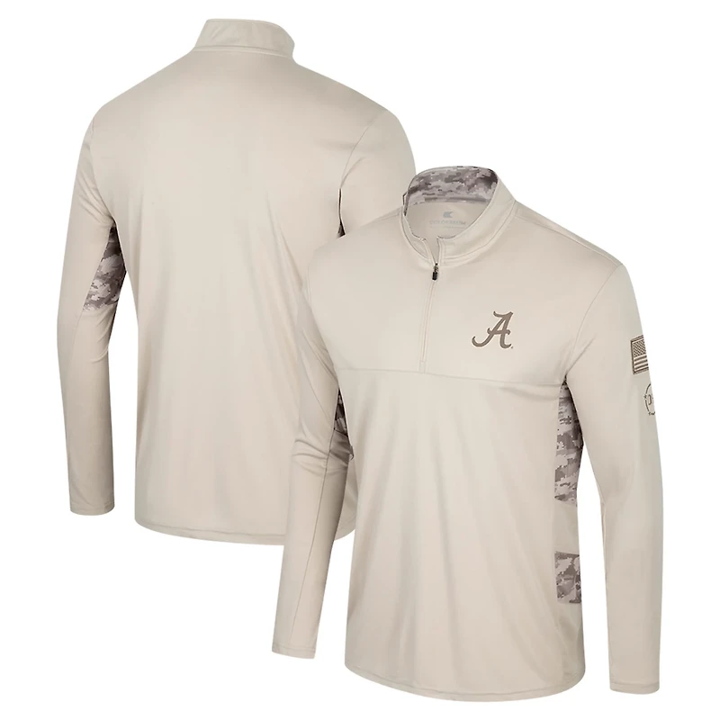Colosseum Alabama Crimson Tide OHT Military Appreciation Quarter-Zip Jacket