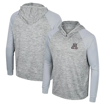 Colosseum Arizona Wildcats Cybernetic Raglan Quarter-Zip Hooded Top