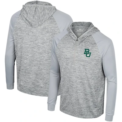 Colosseum Baylor Bears Cybernetic Raglan Quarter-Zip Hooded Top