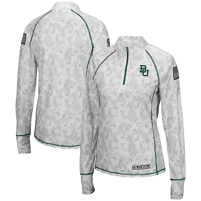 Colosseum Baylor Bears OHT Military Appreciation Officer Arctic Lightweight Quarter-Zip Top