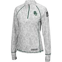 Colosseum Baylor Bears OHT Military Appreciation Officer Arctic Lightweight Quarter-Zip Top