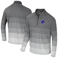 Colosseum Boise State Broncos AI Striped Mesh Quarter-Zip Raglan Windshirt