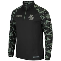 Colosseum Camo San Diego Toreros OHT Military Appreciation Take Flight Raglan Quarter-Zip Jacket