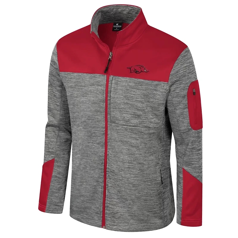 Colosseum Cardinal Arkansas Razorbacks Guard Full-Zip Jacket