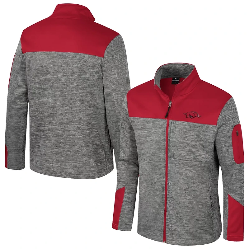 Colosseum Cardinal Arkansas Razorbacks Guard Full-Zip Jacket