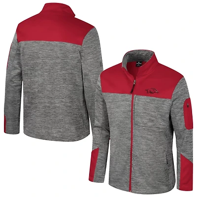 Colosseum Cardinal Arkansas Razorbacks Guard Full-Zip Jacket