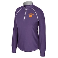 Colosseum Clemson Tigers Bikram Raglan Quarter-Zip Top