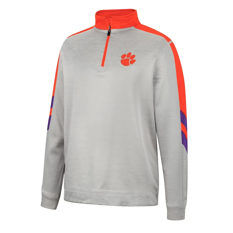 Colosseum Clemson Tigers Bushwood Fleece Quarter-Zip Jacket