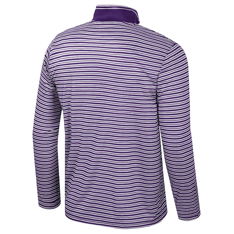 Colosseum Clemson Tigers Striped Quarter-Zip Top