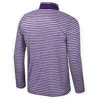 Colosseum Clemson Tigers Striped Quarter-Zip Top