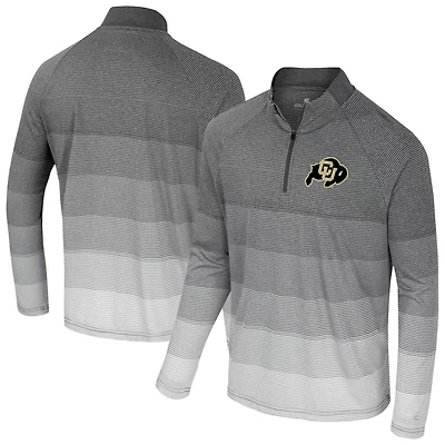 Colosseum Colorado Buffaloes AI Striped Mesh Quarter-Zip Raglan Windshirt