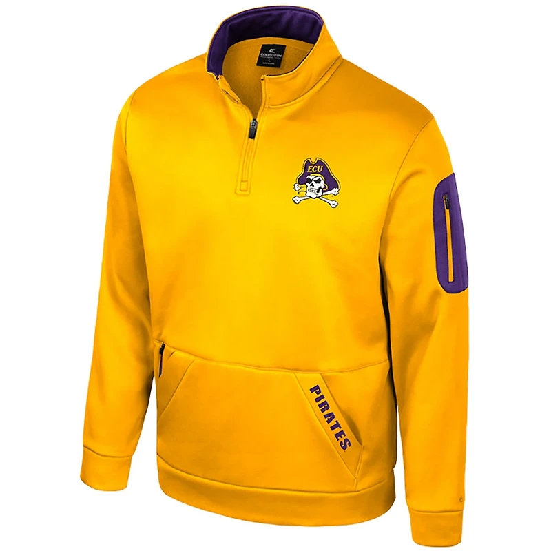 Colosseum ECU Pirates Mainframe Fleece Quarter-Zip Jacket