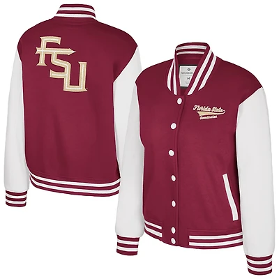 Colosseum Florida State Seminoles French Baguette Full Snap Fleece Jacket