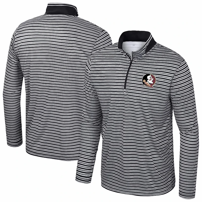 Colosseum Florida State Seminoles Striped Quarter-Zip Top