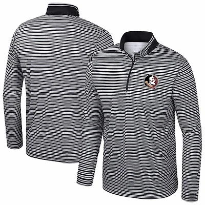 Colosseum Florida State Seminoles Striped Quarter-Zip Top