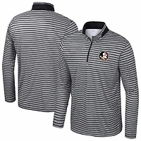 Colosseum Florida State Seminoles Striped Quarter-Zip Top