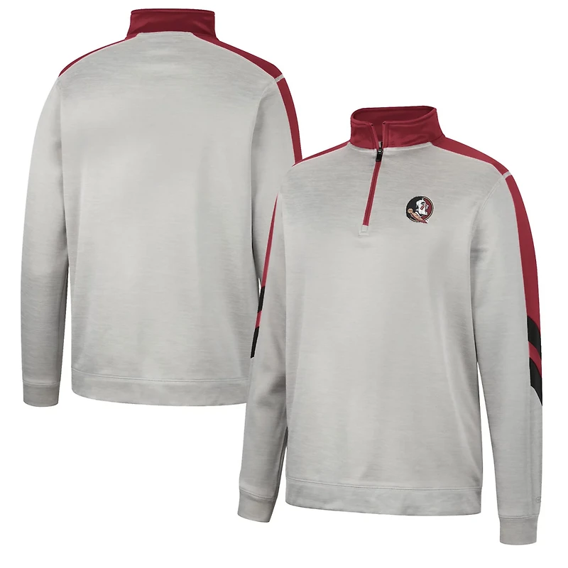 Colosseum Garnet Florida State Seminoles Bushwood Fleece Quarter-Zip Jacket