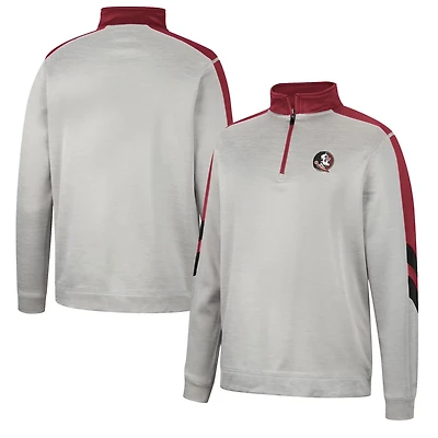 Colosseum Garnet Florida State Seminoles Bushwood Fleece Quarter-Zip Jacket