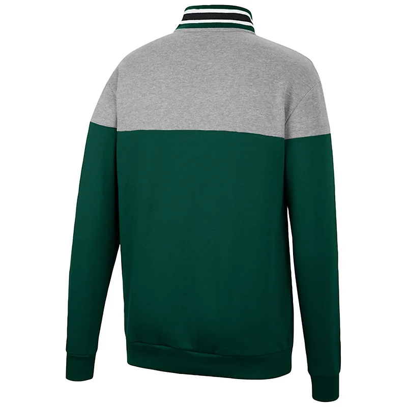Colosseum Heather Gray Michigan State Spartans Be the Ball Quarter-Zip Top