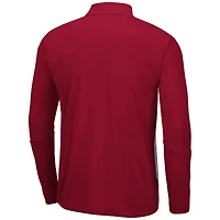 Colosseum Heathered Gray Crimson Washington State Cougars Prospect Quarter-Zip Jacket