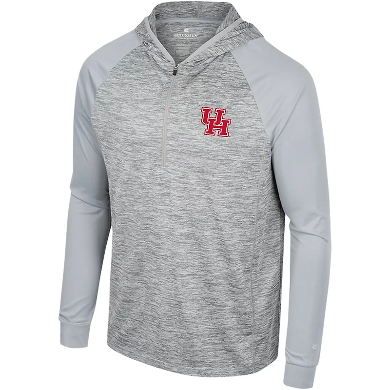 Colosseum Houston Cougars Cybernetic Raglan Quarter-Zip Hooded Top
