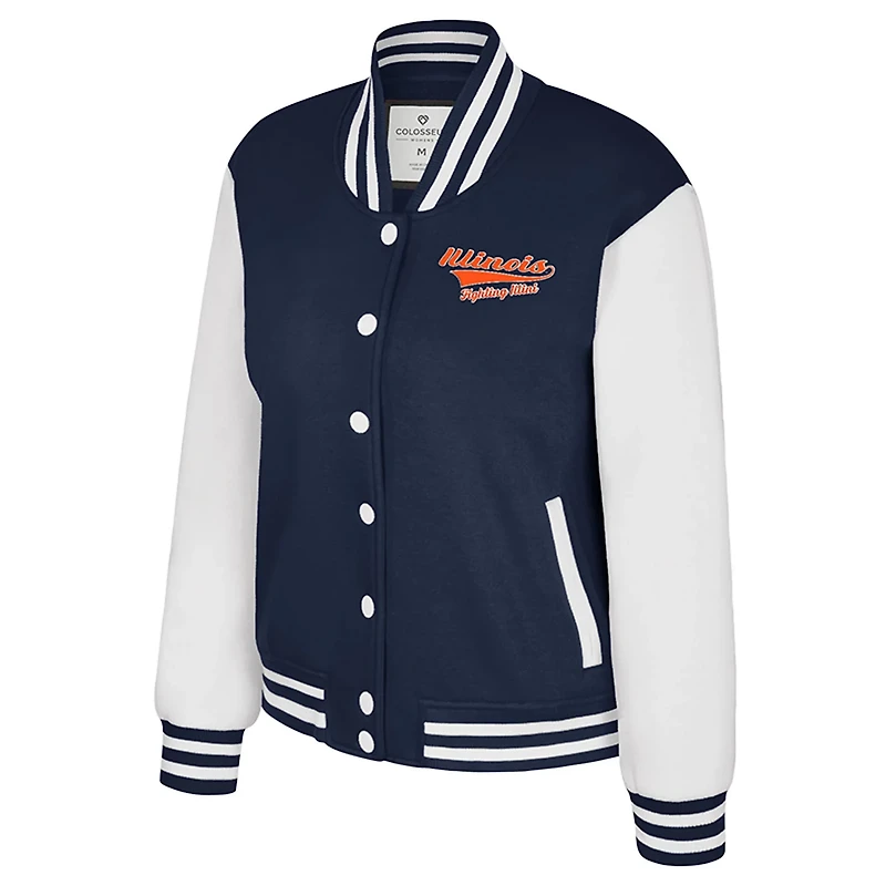 Colosseum Illinois Fighting Illini French Baguette Full Snap Fleece Jacket