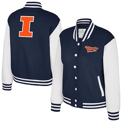 Colosseum Illinois Fighting Illini French Baguette Full Snap Fleece Jacket