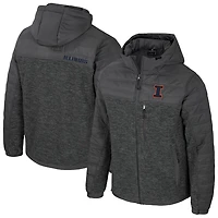 Colosseum Illinois Fighting Illini Nightman Full-Zip Hoodie Puffer Jacket