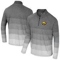 Colosseum Iowa Hawkeyes AI Striped Mesh Quarter-Zip Raglan Windshirt