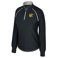 Colosseum Iowa Hawkeyes Bikram Raglan Quarter-Zip Top
