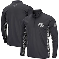 Colosseum Iowa Hawkeyes OHT Military Appreciation Digital Camo Lightweight Quarter-Zip Pullover