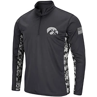 Colosseum Iowa Hawkeyes OHT Military Appreciation Digital Camo Lightweight Quarter-Zip Pullover