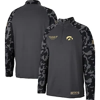 Colosseum Iowa Hawkeyes OHT Military Appreciation Long Range Raglan Quarter-Zip Jacket
