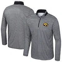 Colosseum Iowa Hawkeyes Striped Quarter-Zip Top